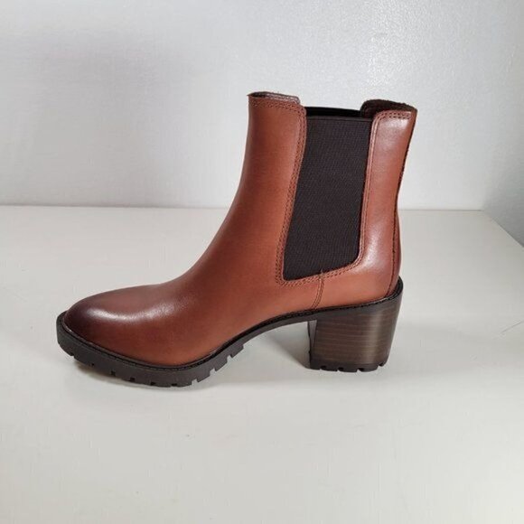 Vince Camuto Women’s Leather Stacked Heel Chelsea Boot - Picture 6 of 16